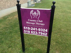 Sign for Country Club Massage Therapy